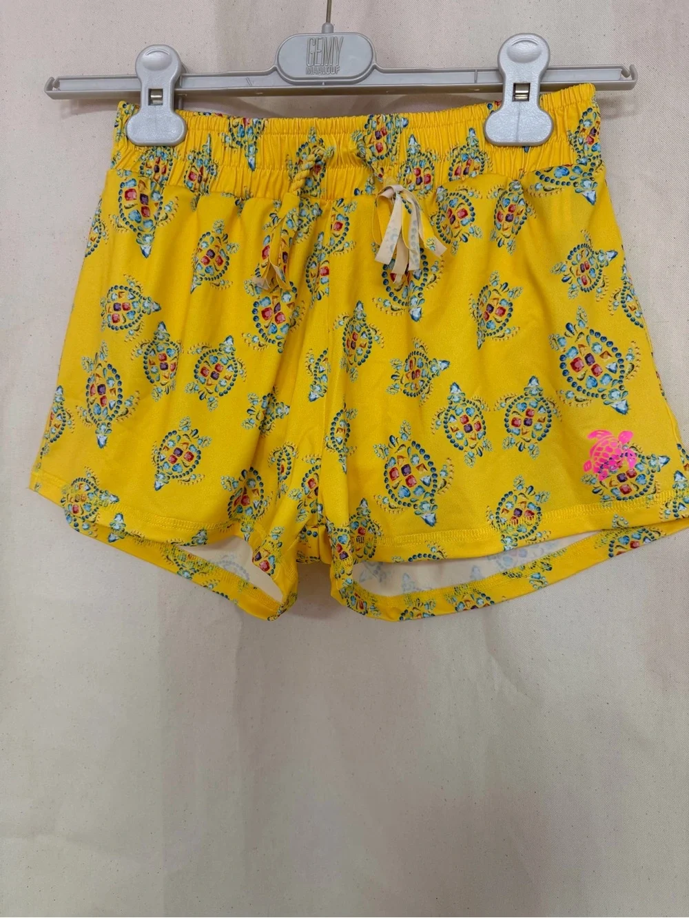 Vilebrequin Girls Yellow Turtle Print Swim Shorts Size 12ANS/ 152 cm NWT
